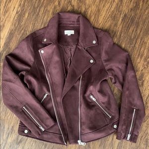 Loft Faux Suede Moto Jacket